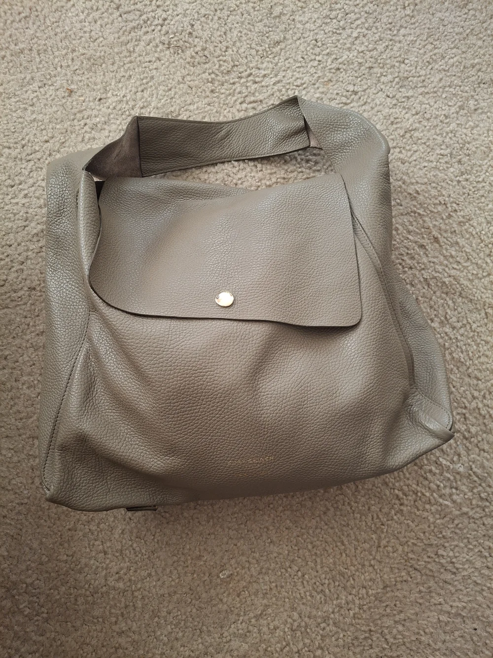 Kurt Geiger Pebbled Leather Tote in Taupe